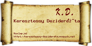Keresztessy Dezideráta névjegykártya